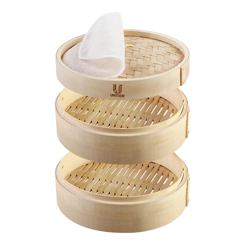 Bamboo Steamer Basket with Lid - Bao Steamer Bamboo review and price