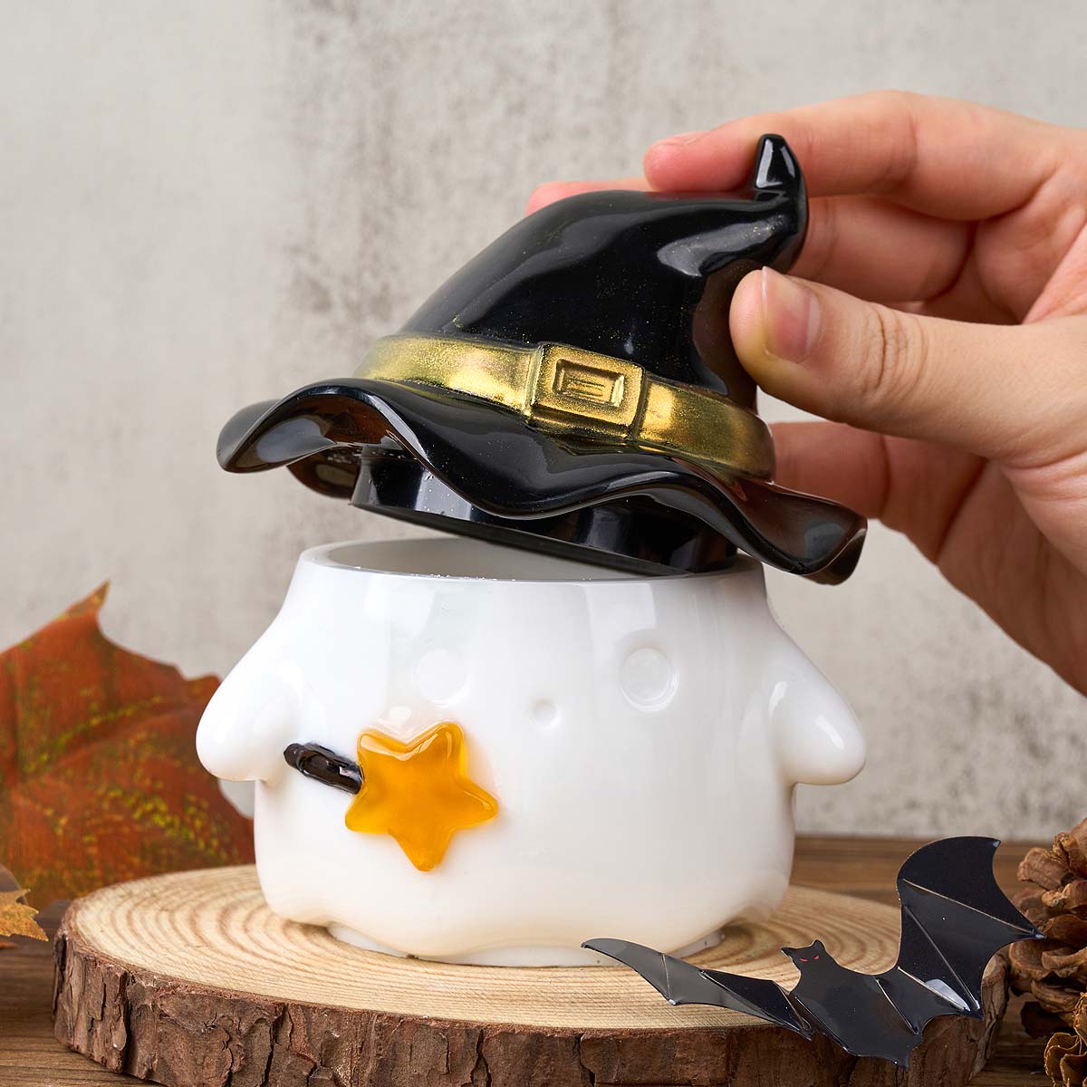 Hat Ghost Candle Jar Silicone  - Potsticker Mold review and price