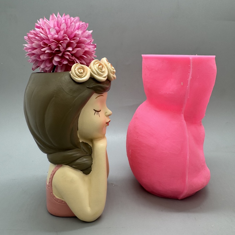 Cute girl flower pot silicone  - Potsticker Mold review and price