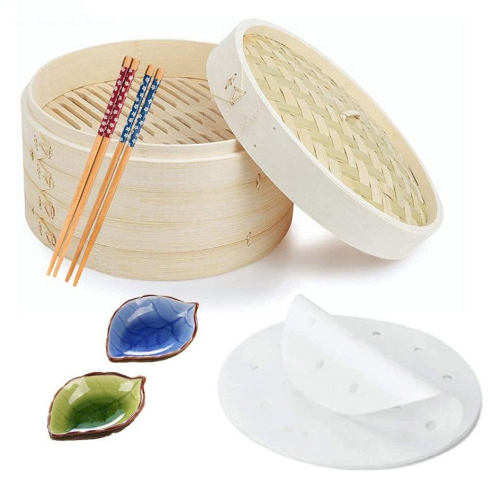 Bamboo Steamer Basket with Lid - Bao Steamer Bamboo review and price