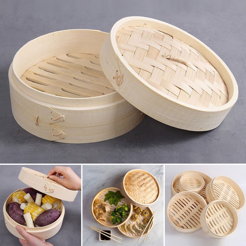 Bamboo Steamer Basket with Lid - Bao Steamer Bamboo review and price