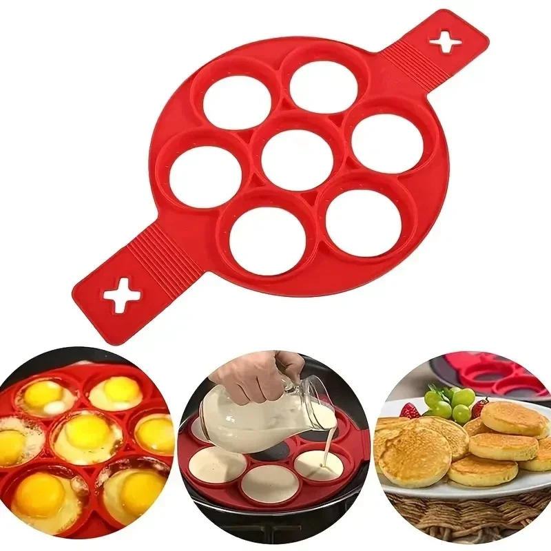 Silicone 7-hole Circular Fryin - Egg Waffle Pan review and price