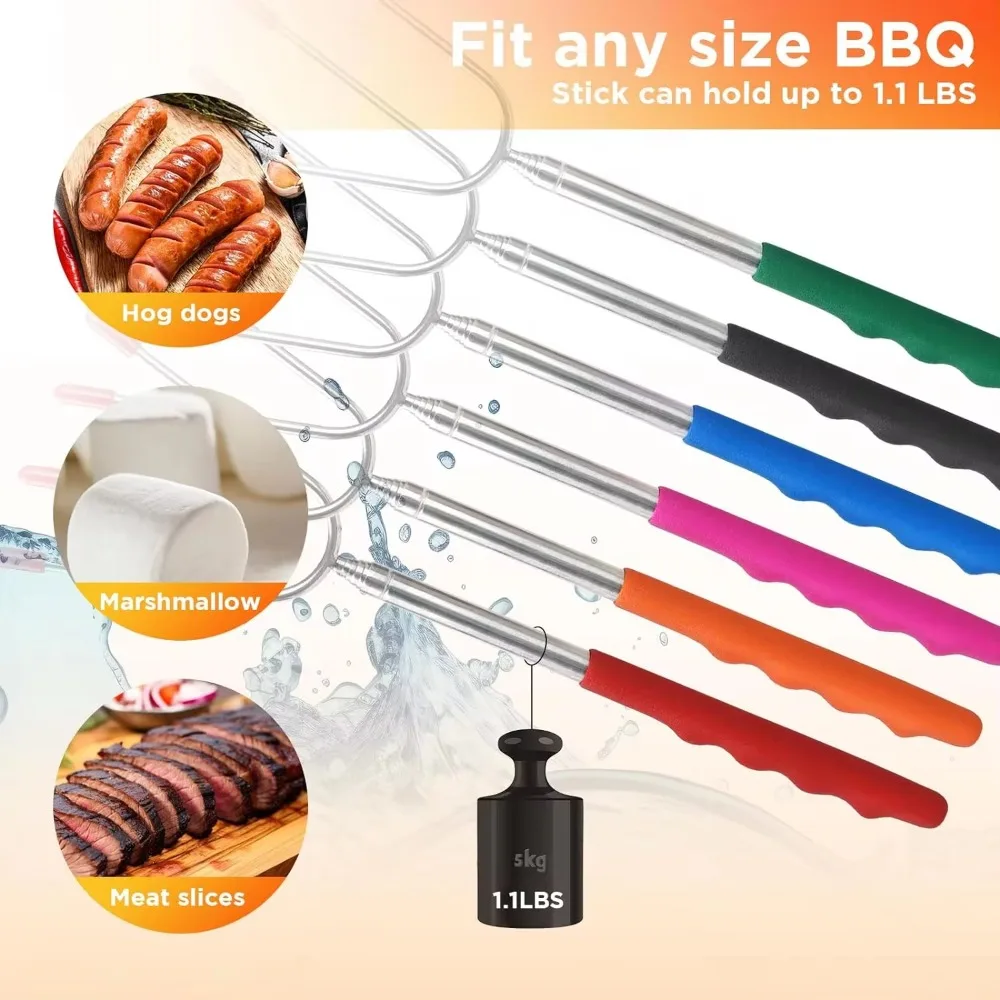 5/6/10pcs Telescopic BBQ Forks - Hot Dog Press review and price